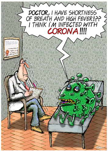 Cartoon: Corona by a Doctor (medium) by Ridha Ridha tagged corona,coronavirus,doctor,cartoon,ridha
