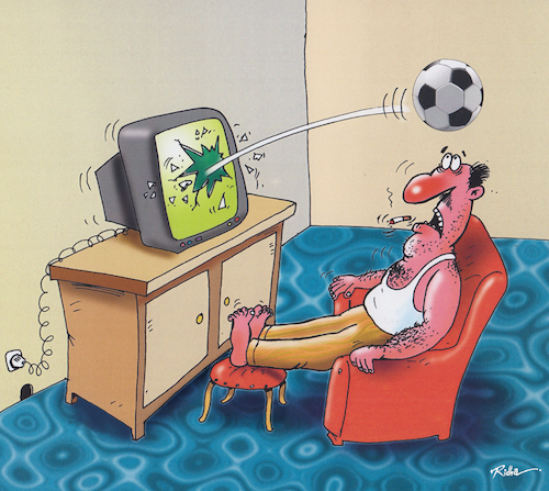 Cartoon: Outside ball - cartoon by Ridha (medium) by Ridha Ridha tagged sport,cartoon,outside,ball,ridha