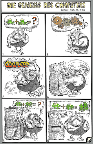 Cartoon: The genesis of the Computer (medium) by Ridha Ridha tagged the,genesis,of,computer,by,ridha