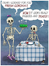 Cartoon: A delicious meal (small) by Ridha Ridha tagged delicious,meal,carona,food,cartoon,by,ridha