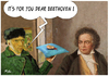 Cartoon: It is for you dear Beethoven (small) by Ridha Ridha tagged it is for you dear beethoven cartoon by ridha