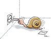 Cartoon: Suicide of a snail (small) by Ridha Ridha tagged suicide,of,snail,ridha,black,humor,cartoon