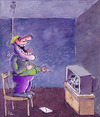 Cartoon: TV (small) by Ridha Ridha tagged tv black humor cartoon by ridha
