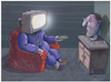 Cartoon: TV Addiction - Ridha H. Ridha (small) by Ridha Ridha tagged addiction,television,health,damages