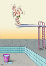 Cartoon: Water Outage - Ridha (small) by Ridha Ridha tagged water,outage,swimming,dive,plunge