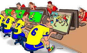 Cartoon: football (medium) by kranev tagged cartoons,news,comics,football,caricatures,funny,drawings