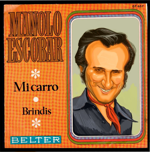 Cartoon: Manolo Escobar. Mi carro (medium) by carcoma tagged copla,flamenco,escobar,carro,spain,manolo