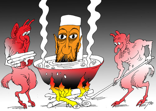 Cartoon: Hell (medium) by tunin-s tagged laden