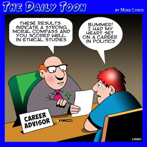 Cartoon: A career in politics (medium) by toons tagged careers,adviser,ethics,careers,adviser,ethics