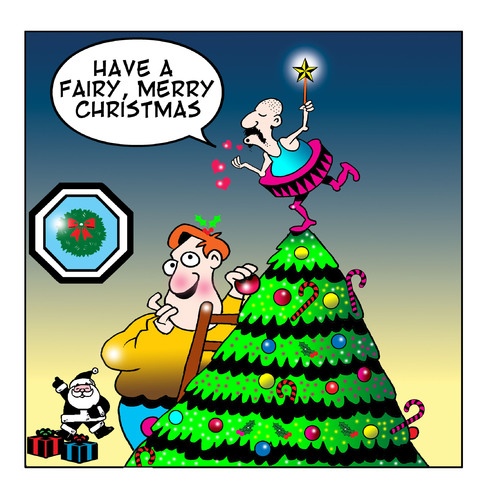 Cartoon: a fairy merry christmas (medium) by toons tagged xmas,christmas,tree,gay,homosexual,gifts,yuletide,decorations