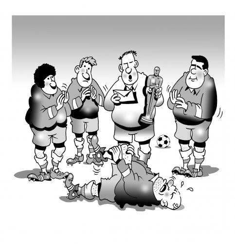 Cartoon: academy award (medium) by toons tagged football,academy,awards,injuries