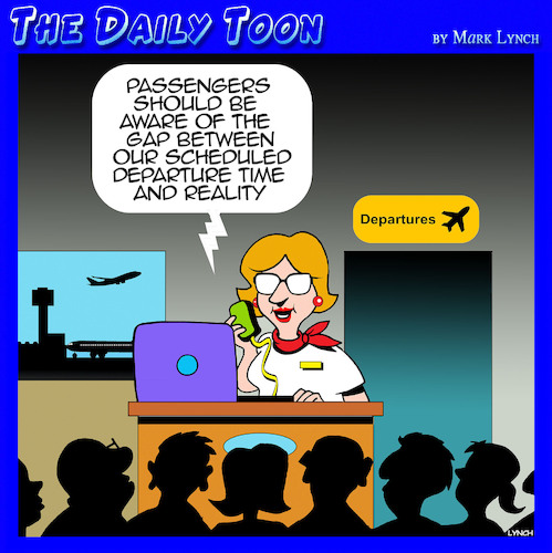 Cartoon: Airline delays (medium) by toons tagged aircraft,delays,cancelled,flights,reality,airports,aircraft,delays,cancelled,flights,reality,airports