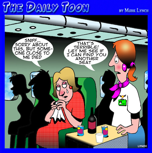 Cartoon: Airline seating (medium) by toons tagged airline,seats,flight,attendant,stewardess,lost,relative,death,airline,seats,flight,attendant,stewardess,lost,relative,death