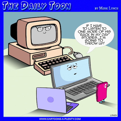 Cartoon: Back in my day (medium) by toons tagged old,computers,ancient,days,old,computers,ancient,days