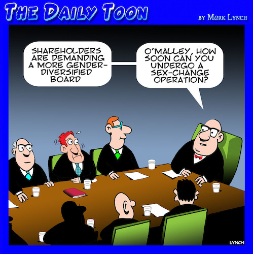 Cartoon: Boardroom (medium) by toons tagged gender,equality,shareholders,gender,equality,shareholders
