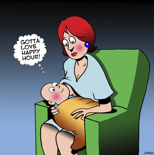 Cartoon: Breastfeeding (medium) by toons tagged happy,hour,breastfeeding,babies,motherhood,happy,hour,breastfeeding,babies,motherhood