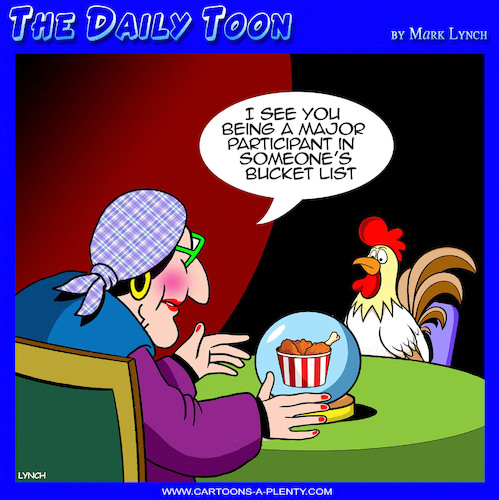 Cartoon: Bucket lists (medium) by toons tagged crystal,balls,chickens,bucket,list,colonal,sanders,kentucky,fried,chicken,crystal,balls,chickens,bucket,list,colonal,sanders,kentucky,fried,chicken