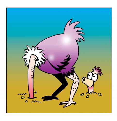 Cartoon: bummer (medium) by toons tagged ostrich,self,help,examination,animals,birds,flightless,head,in,the,sand