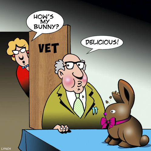 Cartoon: Chocolate bunny (medium) by toons tagged easter,bunny,chocolate,rabbit,vet,easter,bunny,chocolate,rabbit,vet