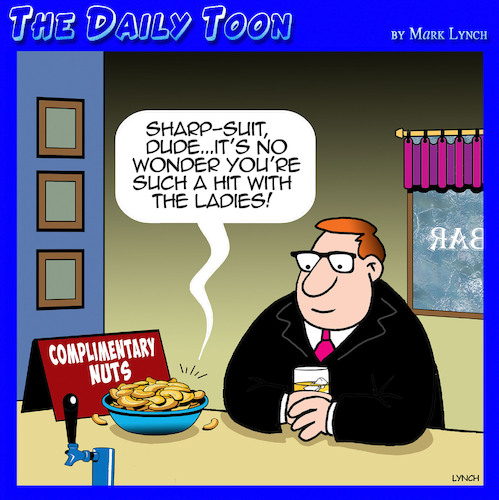 Cartoon: Complimentary nuts (medium) by toons tagged flattery,flattered,ego,flattery,flattered,ego