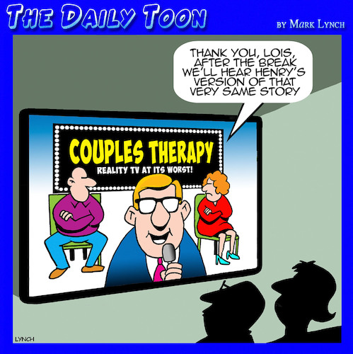 Cartoon: Couples therapy (medium) by toons tagged counselling,marriage,problems,reality,tv,counselling,marriage,problems,reality,tv