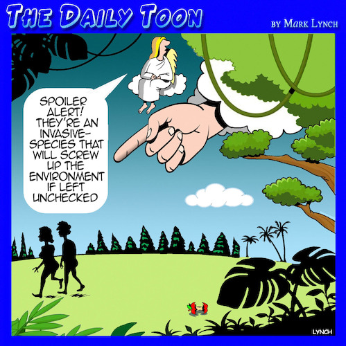 Cartoon: Danger to the environment (medium) by toons tagged adam,and,eve,environmental,issues,garden,of,eden,adam,and,eve,environmental,issues,garden,of,eden