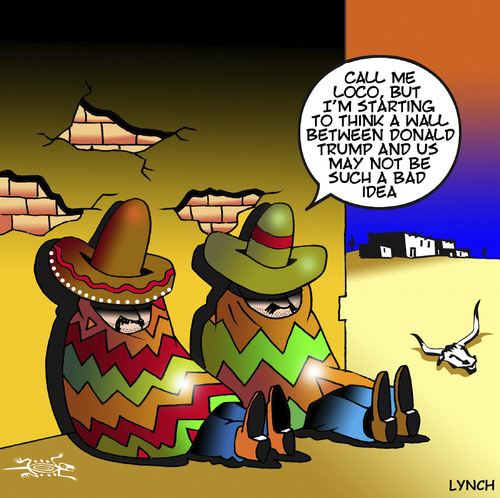 Cartoon: Donald Trumps wall (medium) by toons tagged donald,trump,mexican,wall,siesta,the,mexico,donald,trump,mexican,wall,siesta,the,mexico
