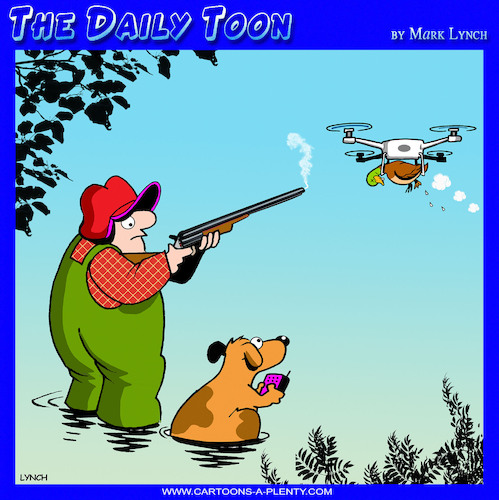 Cartoon: Drone bird dog (medium) by toons tagged drones,duck,hunting,hunters,retreiver,drones,duck,hunting,hunters,retreiver
