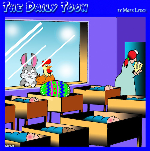 Cartoon: Easter cartoon (medium) by toons tagged easter,bunny,where,eggs,come,from,easter,bunny,where,eggs,come,from