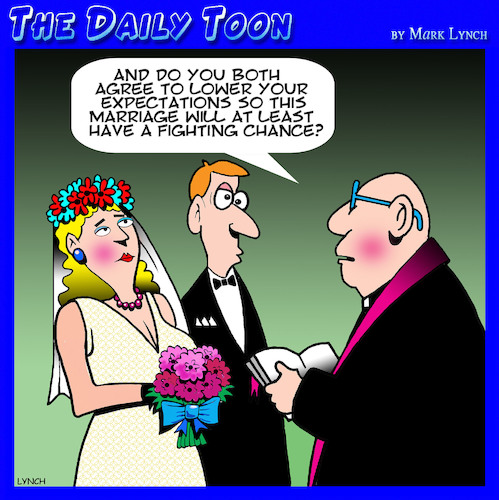 Cartoon: Expectations (medium) by toons tagged wedding,lower,expectations,wedding,lower,expectations