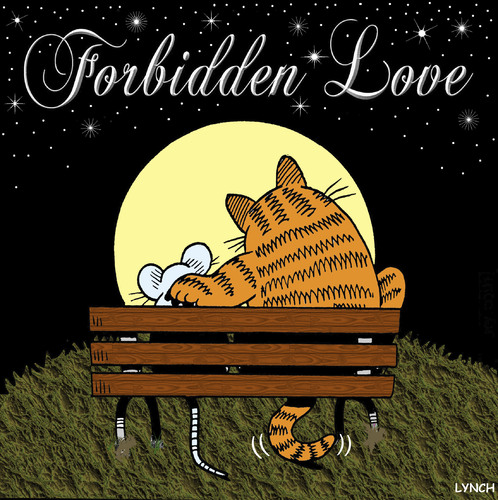 Cartoon: forbidden love (medium) by toons tagged cats,love,mice,mouse