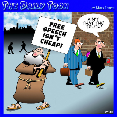 Cartoon: Free speech (medium) by toons tagged guru,prophet,free,speech,guru,prophet,free,speech