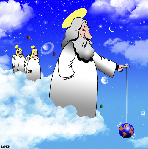 Cartoon: Gods yo yo (medium) by toons tagged yo,god,at,play,the,universe,planet,earth,angels,relaxation,yo,god,at,play,the,universe,planet,earth,angels,relaxation