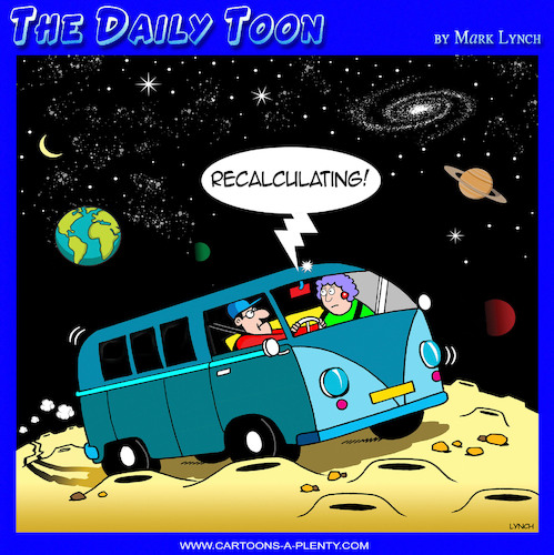 Cartoon: GPS Navigator (medium) by toons tagged sat,nav,recalculating,road,maps,grey,nomads,sat,nav,recalculating,road,maps,grey,nomads
