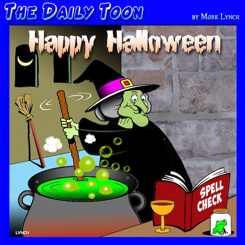 Cartoon: Halloween (medium) by toons tagged halloween,witches,spell,trick,or,treat,halloween,witches,spell,trick,or,treat