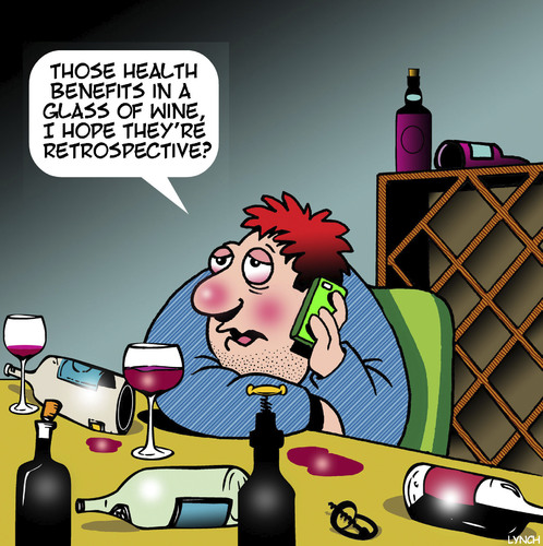 Cartoon: Health benefits of wine (medium) by toons tagged health,consumption,wine,retrospective,vino,drunk,drinking,of,benefits,wine,consumption,health,benefits,of,drinking,drunk,vino,retrospective