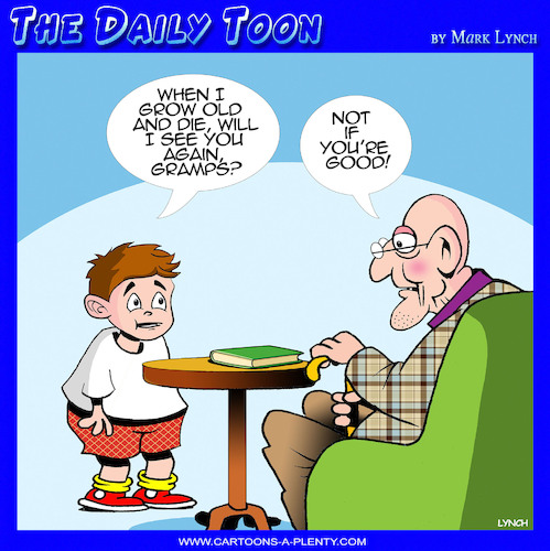 Cartoon: Heaven or hell (medium) by toons tagged grandparents,old,age,death,hell,grandparents,old,age,death,hell