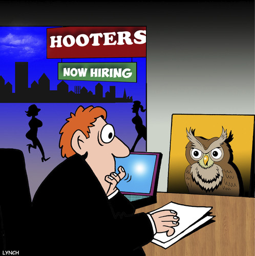 Cartoon: Hooters (medium) by toons tagged hooters,big,breasts,buxom,waitress,owls,birds,cv,animals,tits,job,interviews,hooters,big,breasts,buxom,waitress,owls,birds,cv,animals,tits,job,interviews