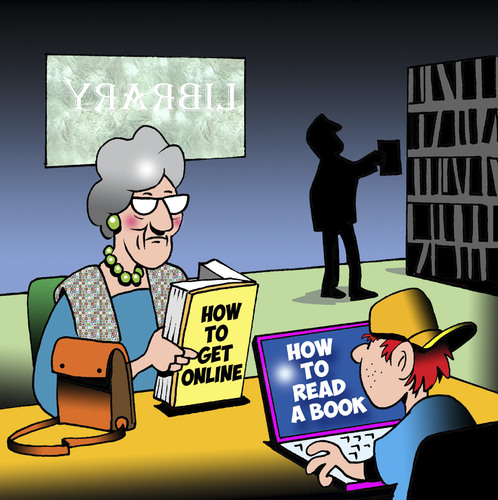 Cartoon: How to read (medium) by toons tagged reading,learning,internet,old,people,reading,learning,internet,old,people