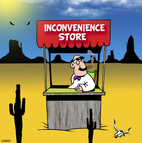 Cartoon: Inconvenience store (medium) by toons tagged convenience,store,shops,shopping,sales