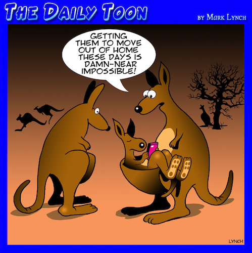 Cartoon: Kangaroos (medium) by toons tagged millennials,gen,living,at,home,kids,kangaroos,australia,millennials,gen,living,at,home,kids,kangaroos,australia