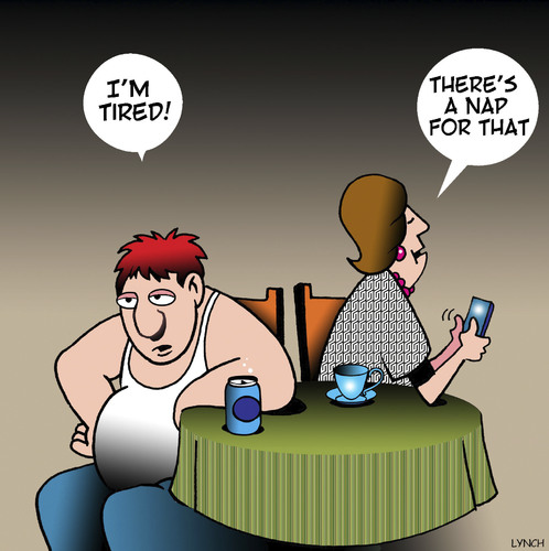 Cartoon: Latest app (medium) by toons tagged exhausted,tired,sleep,naps,apps,apps,naps,sleep,tired,exhausted