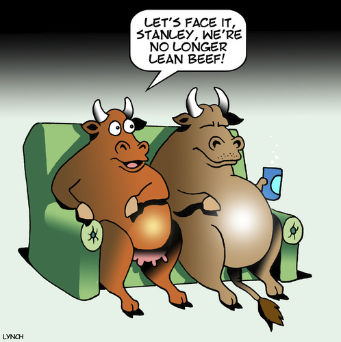 Cartoon: Lean beef (medium) by toons tagged cows,lean,beef,red,meat,obesity,animals,overweight,lazy,cows,lean,beef,red,meat,obesity,animals,overweight,lazy