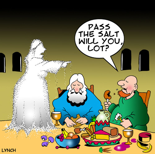 Cartoon: Lots wife (medium) by toons tagged lots,wife,old,testament,sodom,god,bible,food