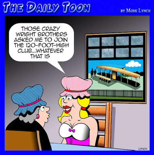 Cartoon: Mile high club (medium) by toons tagged wright,brothers,first,flight,wright,brothers,sex,first,flight
