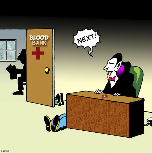 Cartoon: Next (medium) by toons tagged halloween,vampires,blood,donor,hospital