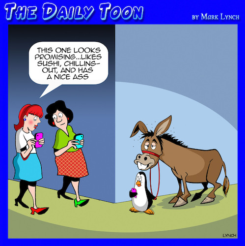 Cartoon: Nice Ass (medium) by toons tagged donkey,ass,dating,profiles,donkey,ass,dating,profiles
