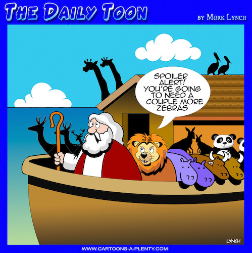 Cartoon: Noahs ark (medium) by toons tagged ark,zebras,carnivores,floods,ark,zebras,carnivores,floods