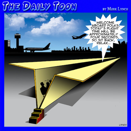 Cartoon: Paper airplane (medium) by toons tagged airports,flight,times,paper,plane,airports,flight,times,paper,plane