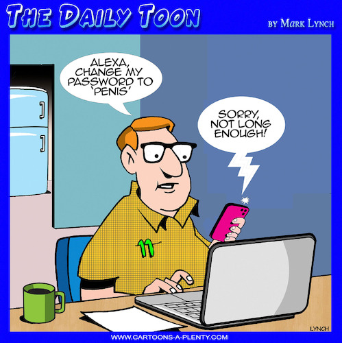 Cartoon: Penis (medium) by toons tagged length,passwords,new,password,alexa,siri,penis,length,passwords,new,password,alexa,siri